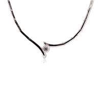 Collana Recarlo Donna in Oro bianco Diamante 0.09 Ct ZP068/009 - ZP068/009